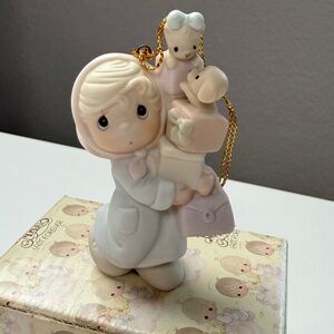 Vintage 90s Precious Moments Last Forever Bundles of Joy Christmas Ornament
